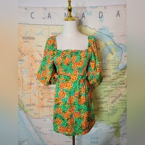 Adorabl Skies Are Blue Two Piece Top And Skirt Tropical Print Size S